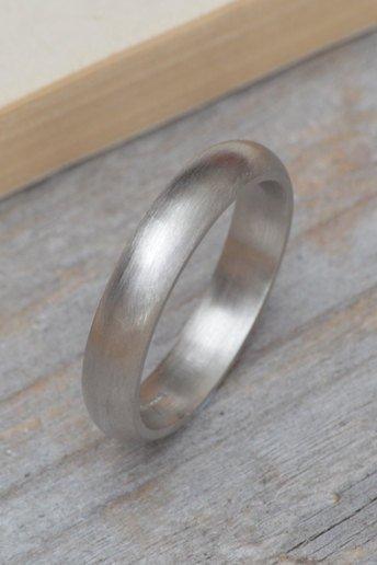 Platinum Wedding Band, Platinum Wedding Ring, Heavy Domed Comfort Fit Wedding Band, 4mm Wide Or 5 mm Wide, Simple Wedding Ring