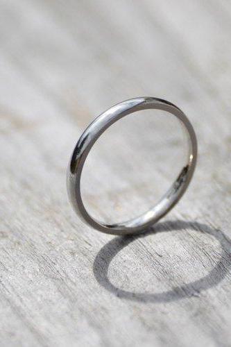 Platinum Wedding Band, Platinum Wedding Ring, 2mm Wide or 3mm Wide, Simple Wedding Ring, Ring For The Bride, Stackable Ring Made In UK