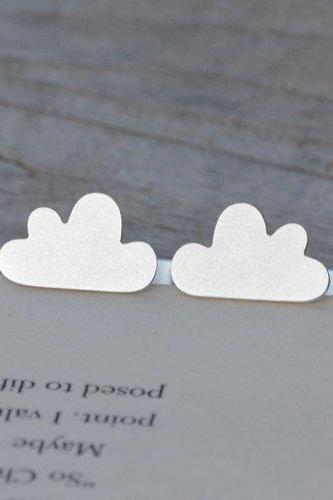 Fluffy Cloud Cufflinks In Solid Sterling Silver, With Personalized Message On The Back, Handmade In The UK