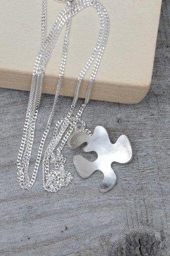 Petal Necklace, Flower Necklace In Sterling Silver, Handmade In The Uk