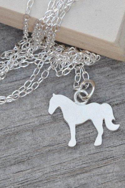 Horse Necklace In Sterling Silver, Silver Horse Necklace Handmade In The Uk By Huiyi Tan