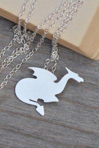 Crouching Dragon Necklace In Sterling Silver, Handmade In The UK By Huiyi Tan