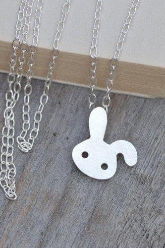 Bunny Rabbit Necklace, Floppy Ear Rabbit Necklace, Spring Necklace, Handmade In The UK