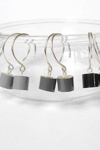 Color Pencil Earrings, The Black, Grey And White Series Pencil Jewelry, Made In UK