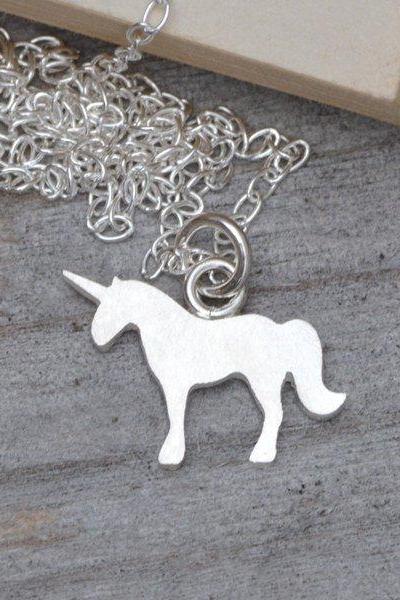 Unicorn Necklace In Sterling Silver, Fairy Tale Unicorn Necklace, Handmade In Beautiful Cornwall